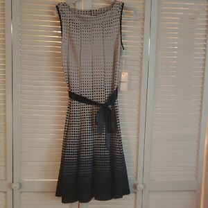 Haani Black Sleeveless A-Line Midi Dress